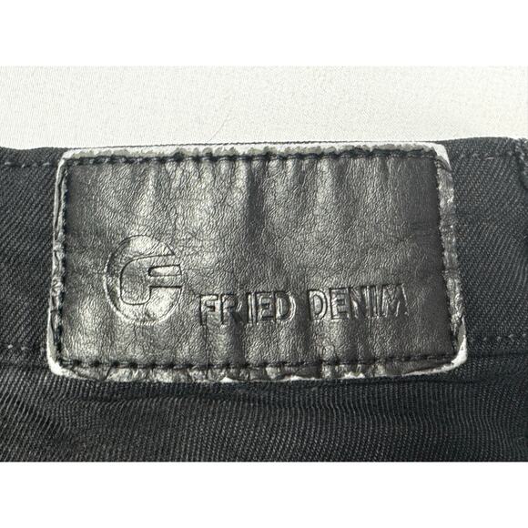 Fried Denim Men's Slim Fit Stretch Black Denim Jeans - Size 34x30 (34x28) - Picture 4 of 6